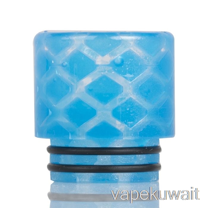 810 نظام جراب Vape من راتينج جلد الثعبان الشفاف باللون الأزرق الفاتح